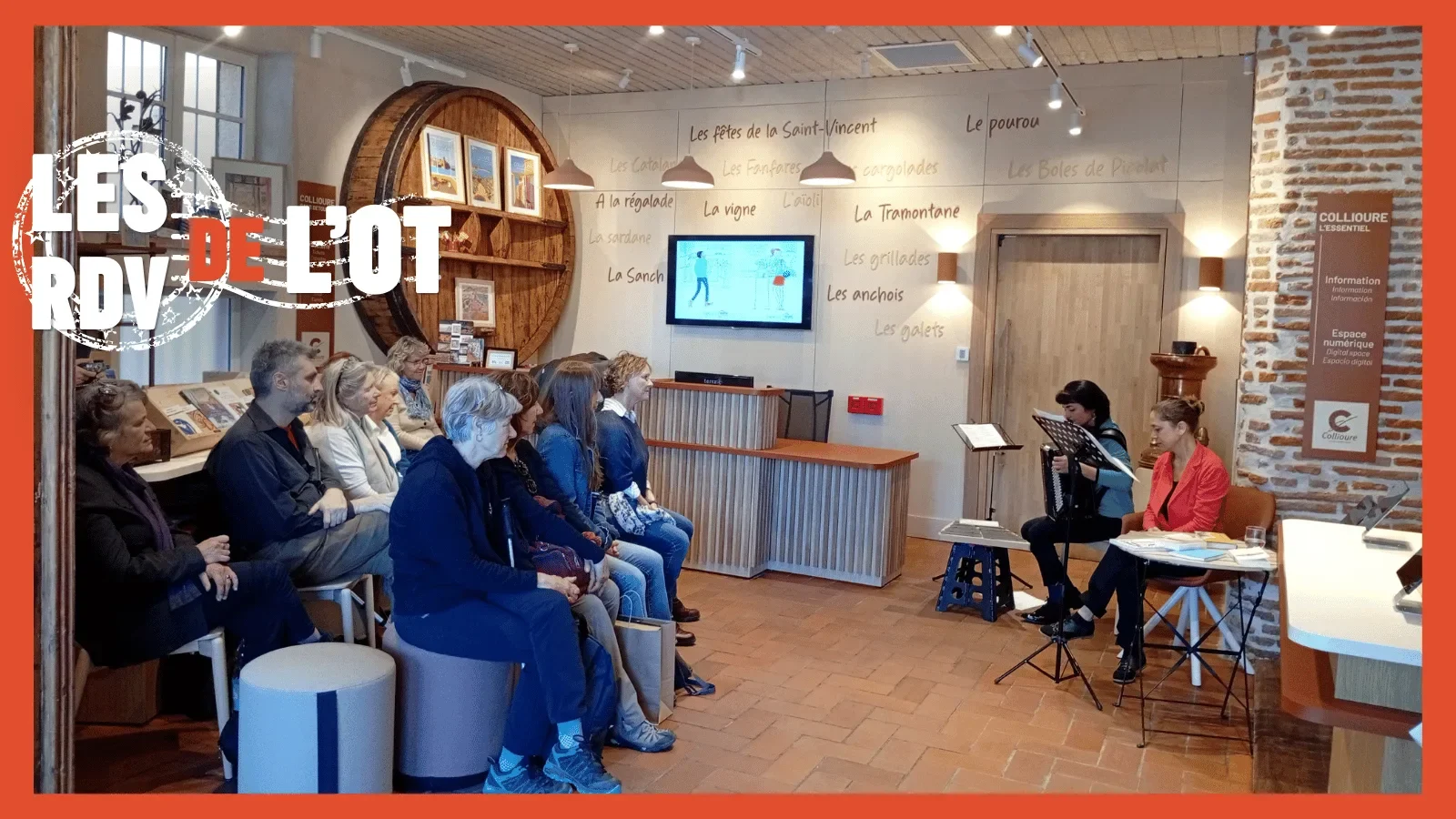 Photo d'animation et logo RDV de l'OT
